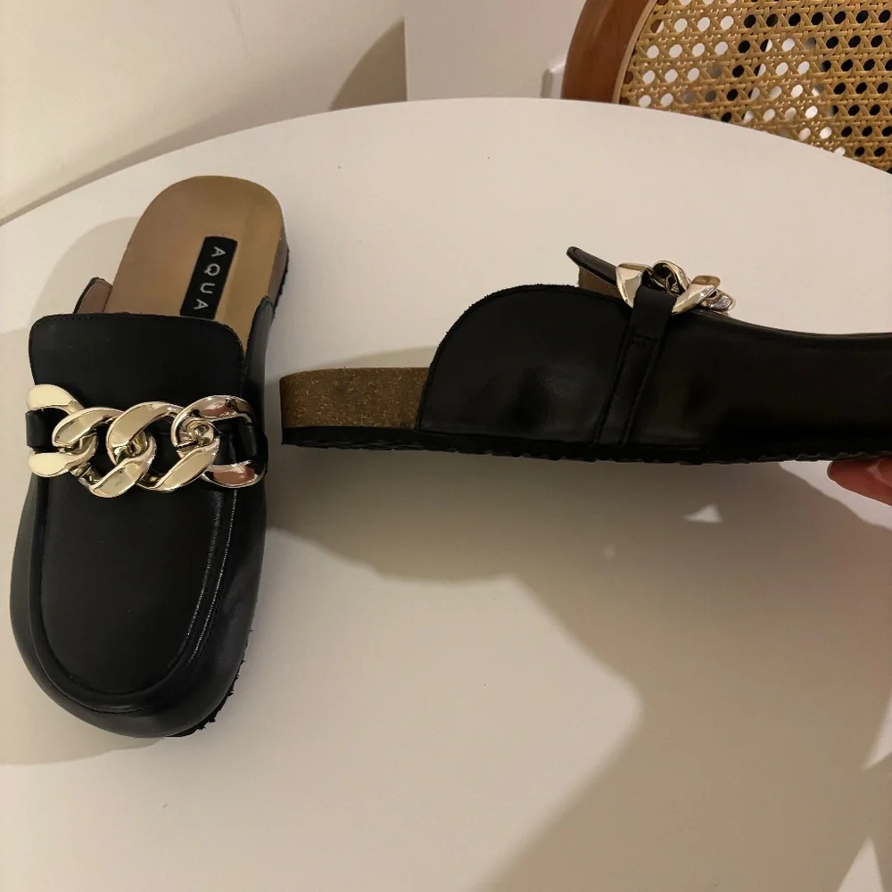 NW Women's Aqua slipper-style shoe size 8 - Picture 2 of 4